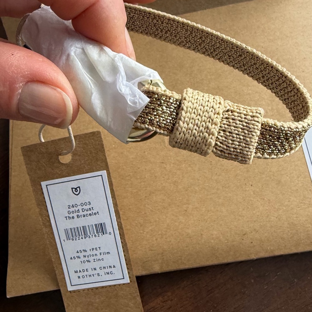 Rothy's Gold and Tan Bracelet